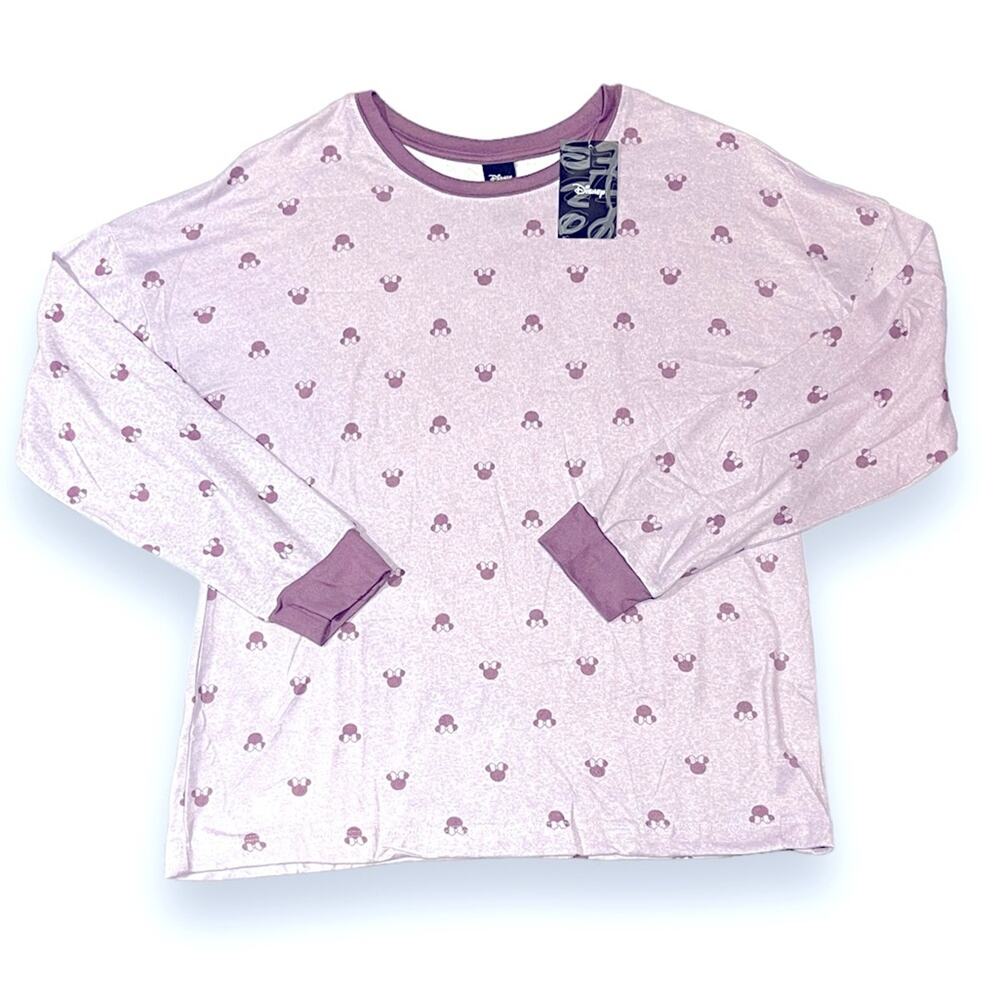 Disney Minnie Mouse Character 2-Piece Pajama Lounge Set Purple Medium - Picture 3 of 6